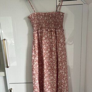 J. Crew Smocked Summer Dress with Spaghetti Straps